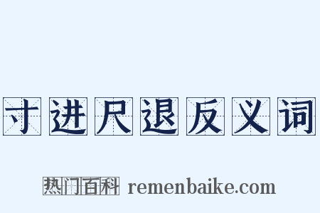 寸进尺退反义词是什么意思的图片